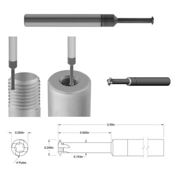 APSX Machines| Internal External Thread Mill 0.18"