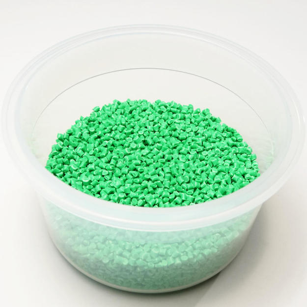 Polypropylene (PP) green colored pellets